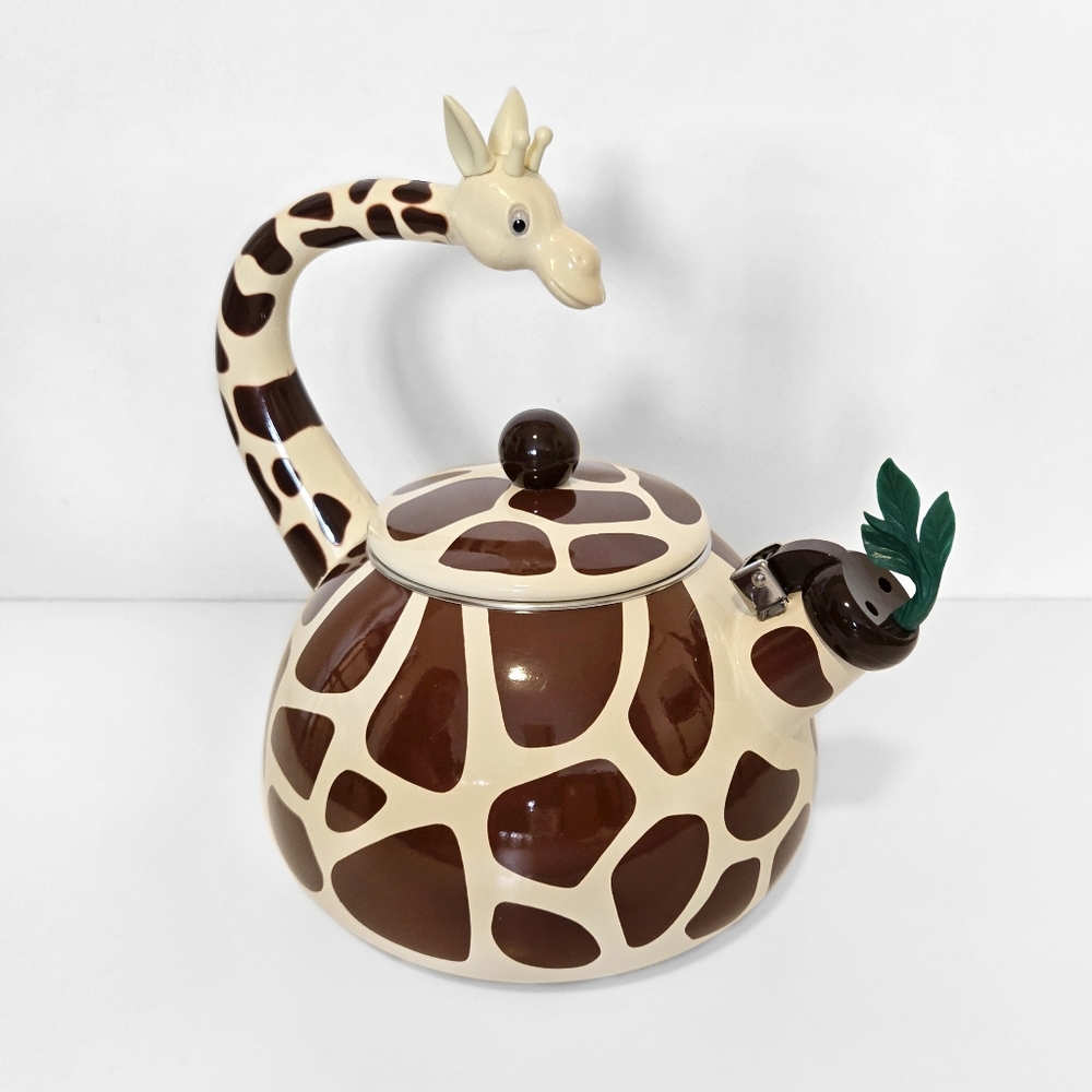 Giraffe Kitchen Enamel Whistling Tea Kettle